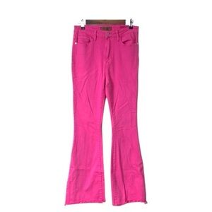 Judy Blue Pink Flare Jeans Bellbottoms High Rise Stretch Fun Barbie Size 7/28